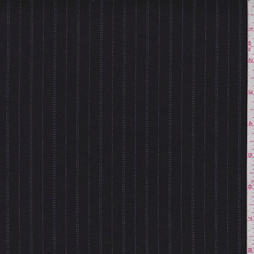 Black/Grey Pinstripe Stretch Twill