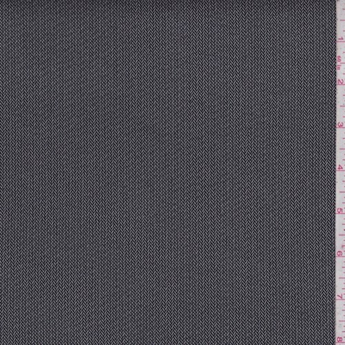 Black/Sterling Rope Stripe Stretch Suiting