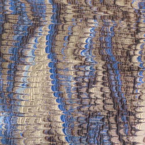 Mystic Blue/Topaz Abstract Marble Matelasse Decorating Fabric DFW58962B