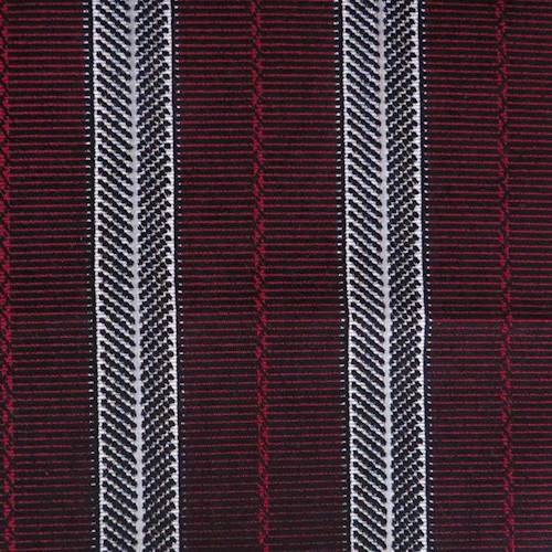 Red/Black/White Tribal Stripe Chenille Decorating Fabric DFW58977B