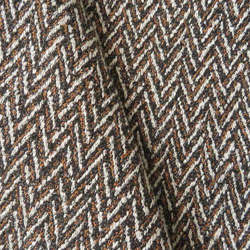 Black/White/Orange Abstract Chevron Jacquard Decor Fabric DFW59078B