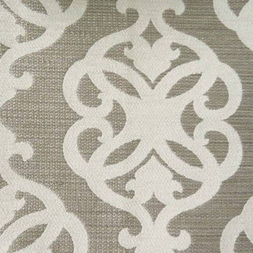 Silver/White Crest Baroque Chenille Jacquard Decor Fabric DFW59098B