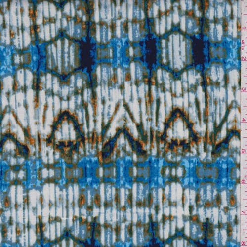 Whisper Grey/Turquoise Striated ITY Jersey Knit