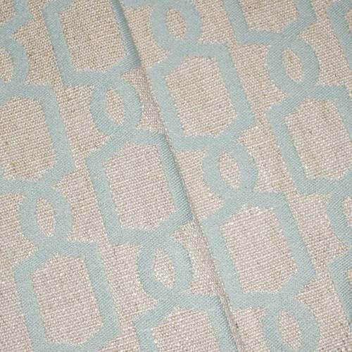 Teal/Beige Trellis Chain Damask Home Decorating Fabric DFW59525