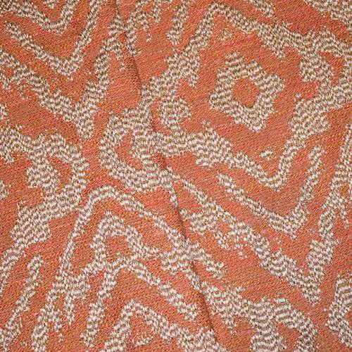Faded Orange/Beige Diamond Textured Jacquard Decor Fabric DFW59590