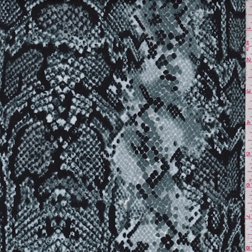 Slate/Black Snakeskin Double Brushed Jersey Knit