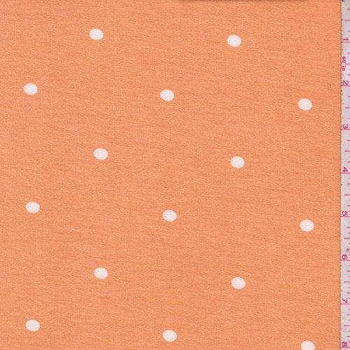 Orange Dot Brushed French Terry Knit