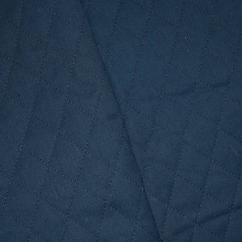 *2 YD PC--Ship Blue Quilted Diamond Twill Coating
