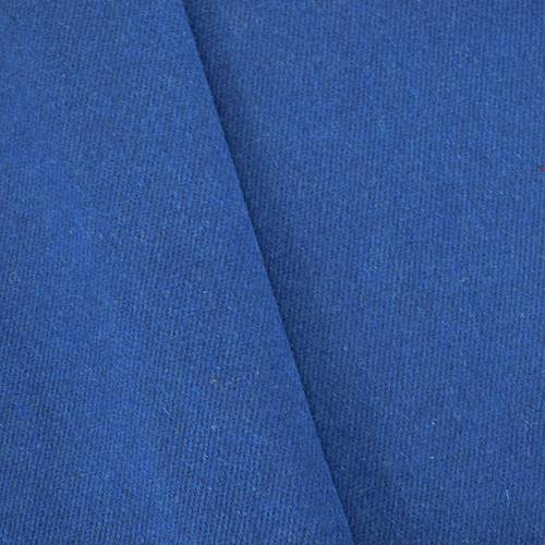 *7/8 YD PC--Blue Wool Blend Twill Woven Jacketing
