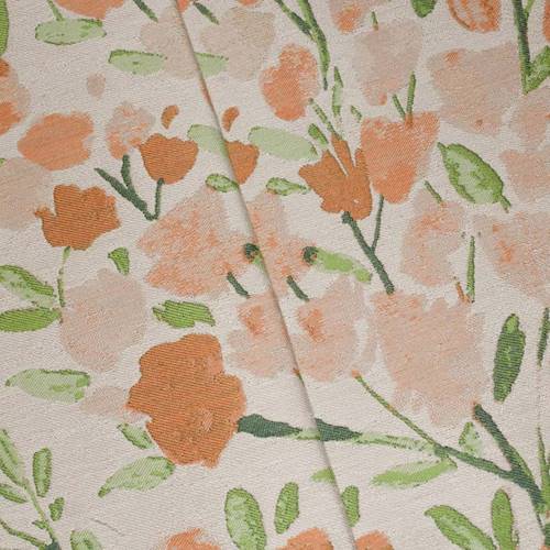 White/Multi Indoor/Outdoor Floral Jacquard Decorating Fabric DFW59869