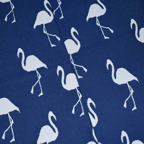 Blue/White Indoor/Outdoor Flamingo Jacquard Decor Fabric DFW59882