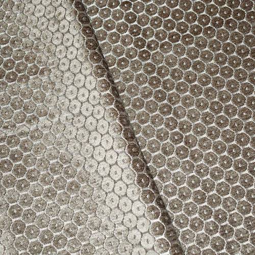 Taupe Brown/Mist Hexagon Dot Chenille Damask Decor Fabric DFW59899