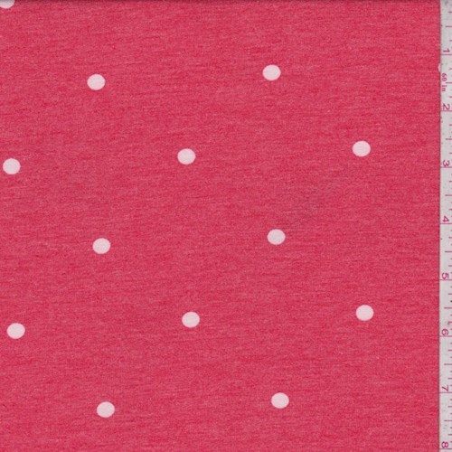 Pale Red Dot Brushed French Terry Knit