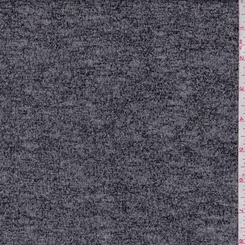 Black/Grey Slubbed Sweater Knit