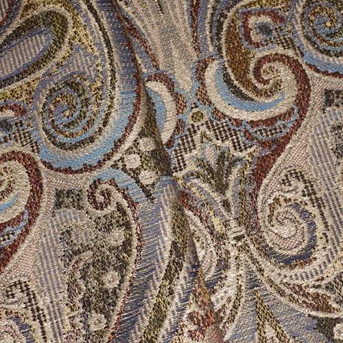 Blue/Beige/Multi Baroque Jacquard Home Decorating Fabric DFW59816