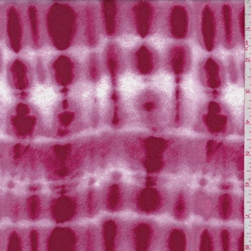 Ruby/Blush Tie Dye Spot Rayon Challis