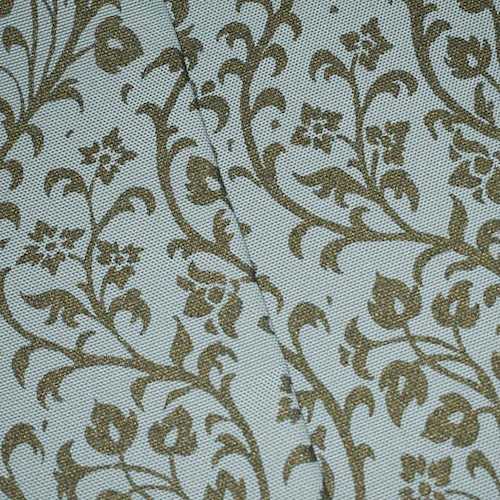 2 YD PC -- Bronze/Teal/Beige Indoor/Outdoor Floral Printed Canvas Decorating Fabric DFW00459-XOD