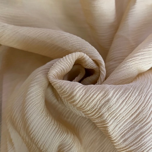 *1 YD PC--Butterscotch Crinkled Silk Chiffon