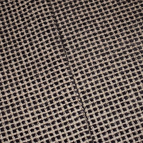 Charcoal Gray/Beige Texture Grid Chenille Dobby Decor Fabric DFW59752