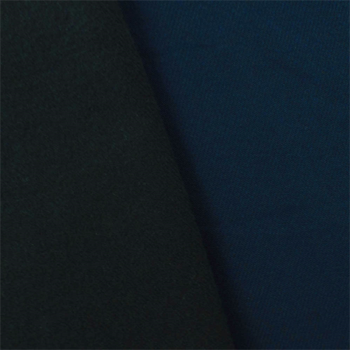 *1 3/4 YD PC--Navy Blue Wool/Poly Brushed Crepe Twill Jacketing