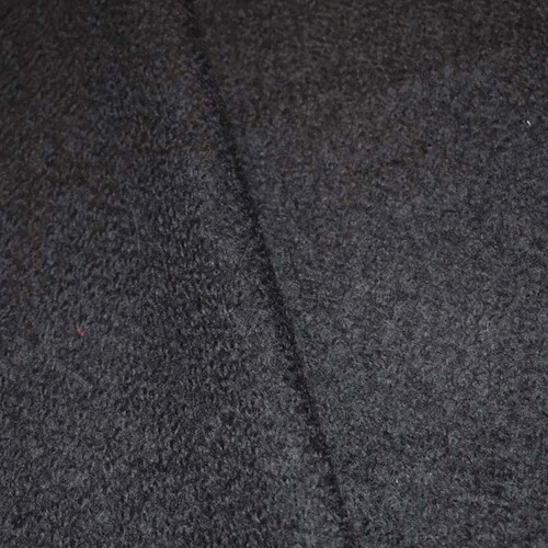 Mystic Black Wool Blend Textured Curly Fleece Knit DFW11361