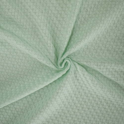 Winter Mint Green Semi-Opaque Pique Knit