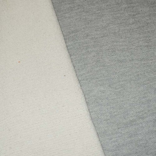 Heather Gray/White Cotton Textured French Terry Knit DFW11385