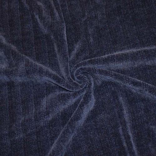 Night Blue Stripe Texture Chenille Sweater Knit DFW11395