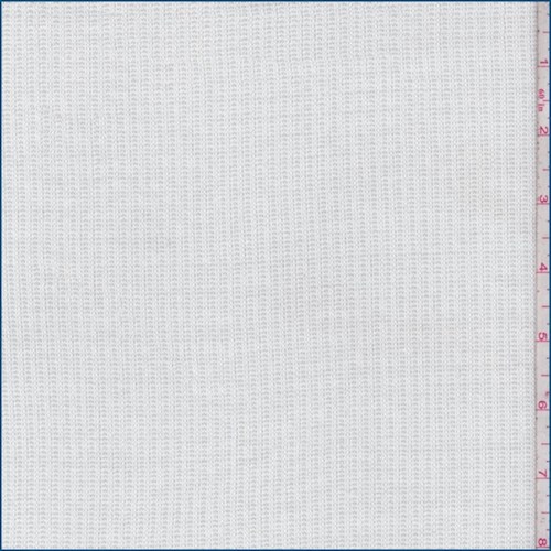 *1 YD PC--White Double Rib Sweater Knit