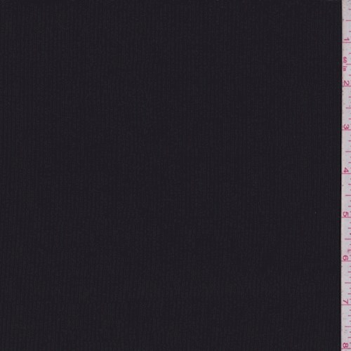 *1 3/8 YD PC--Black Rayon Mini Rib Knit