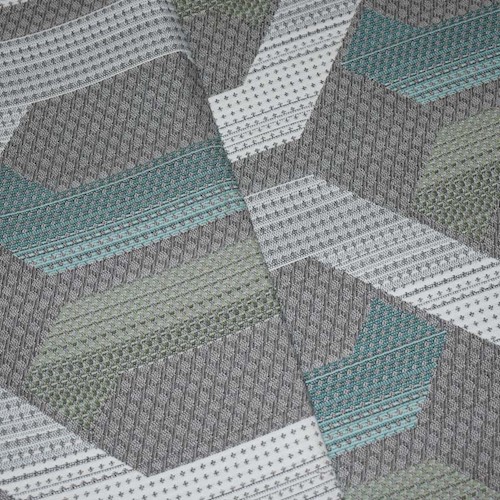 *4 YD PC -- Teal/Green/Multi Indoor/Outdoor Abstract Jacquard Decorating Fabric DFWX0067-XOD