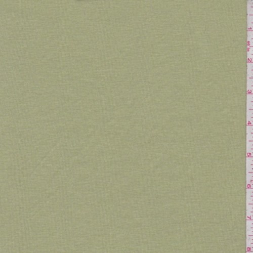 *1 3/8 YD PC--Celery Green Cotton Interlock Knit