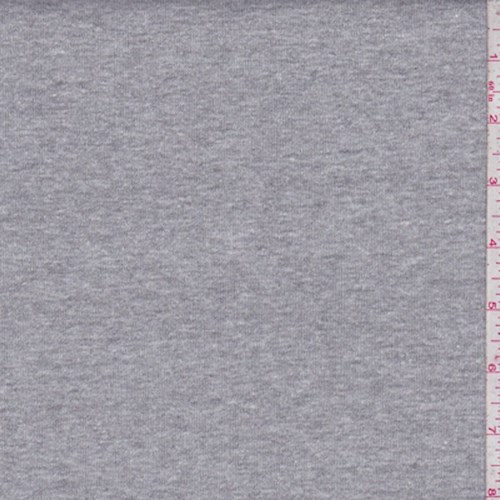 *3 YD PC--Heather Grey Cotton Interlock Knit