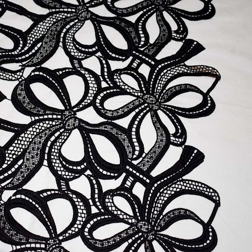 Night Black Famous Designer Lace APS001