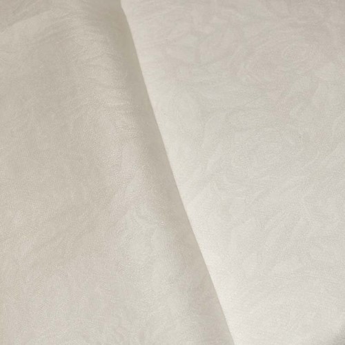 White Famous Designer Silk Blend Floral Damask Organza APS0061