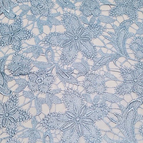 Sky Blue Famous Designer Floral Lace APS0096