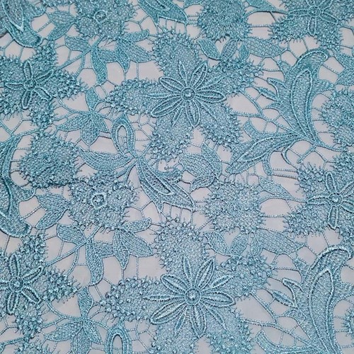 Pastel Blue Famous Designer Wave/Vine Lace APS00115