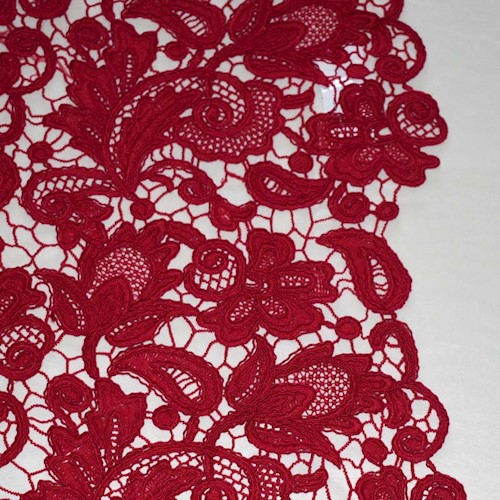 Red Famous Designer Fancy Floral Lace APS00119