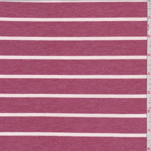 Heather Brick Stripe Double Brushed French Terry Knit
