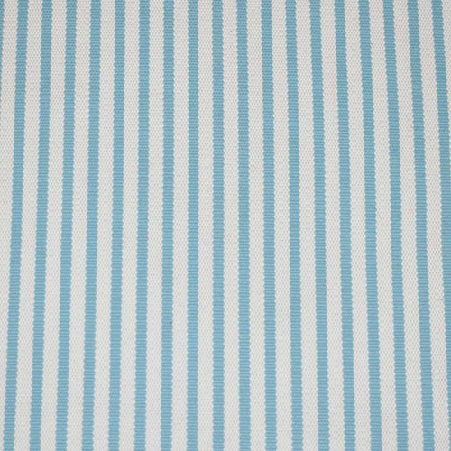 Aqua/White Indoor/Outdoor Perennials Stripe Decor Fabric DFW60014