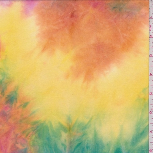 Rainbow Multi Tie Dye Double Brushed Jersey Knit