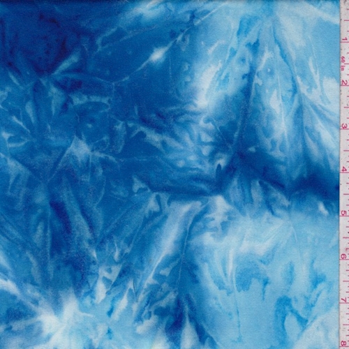 Blue/Sky/White Tie Dye Double Brushed Jersey Knit