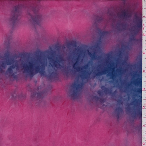 Magenta/Violet/Purple Tie Dye Double Brushed Jersey Knit