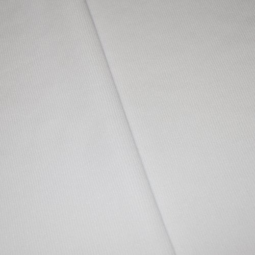 Basic White Tubular Rib Knit