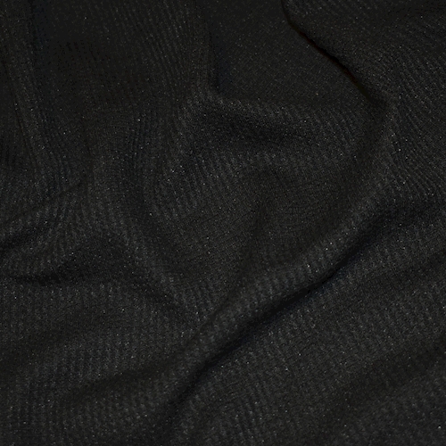 Night Black Tubular Waffle Knit