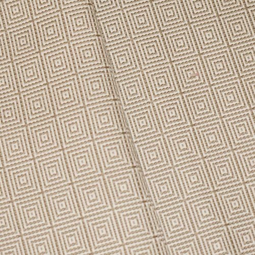 Taupe Beige/White Indoor/Outdoor Square Woven Decor Fabric DFW59972