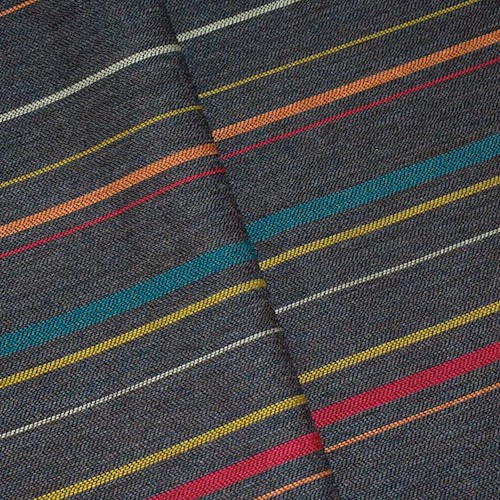 Navy/Multi Indoor/Outdoor Stripe Broken Twill Decor Fabric DFW59980