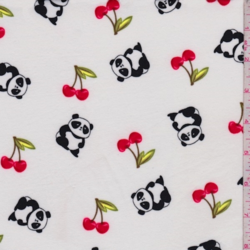 White Panda Double Brushed Jersey Knit