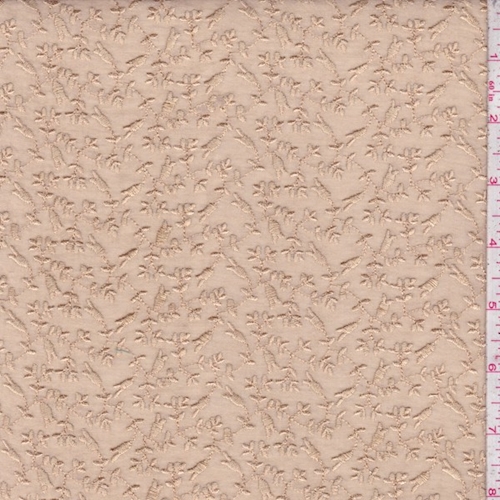 Light Tan Embroidered Mini Vine Lawn
