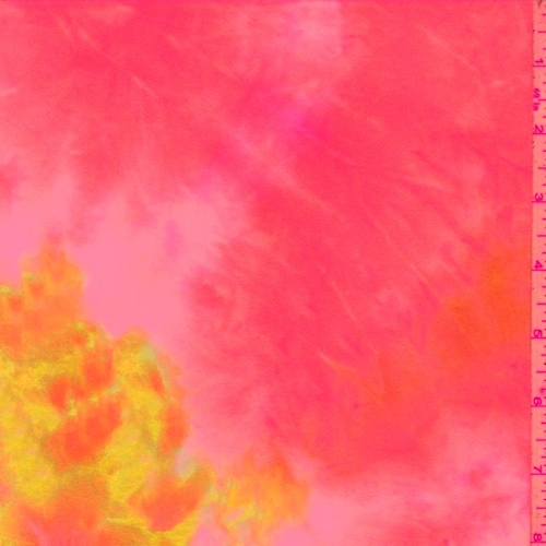 Neon Yellow/Orange/Pink Tie Dye Double Brushed Jersey Knit